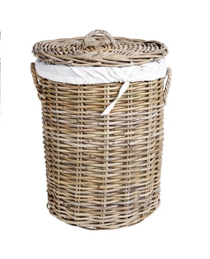 Laundry basket with lid  Kuala Grisé 45x 38x H59cm. 