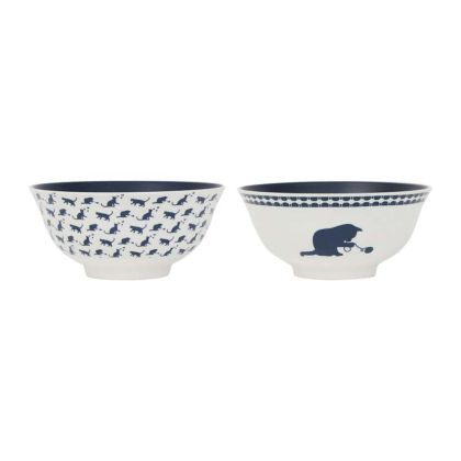 Set of 2 bowls  LE CHAT DARK BLUE 650ml.