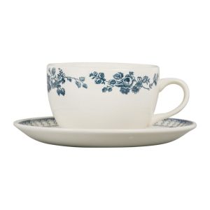 Tea  cup &saucer FAUSTINE OLD BLUE 