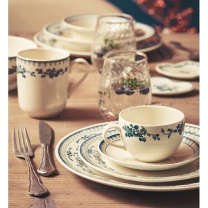 Tea  cup &saucer FAUSTINE OLD BLUE 