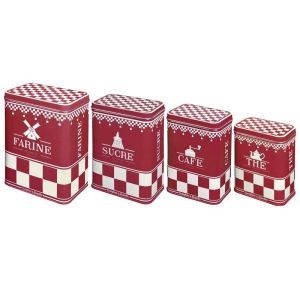 Nested 4 boxes DAMIER ROUGE 