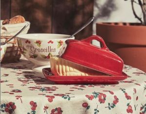 Butter dish SUZANNE RED 