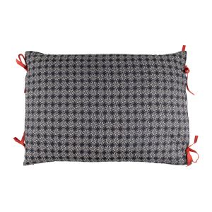 Backrest cushion ROSETTE GREY+RED 70X50cm.