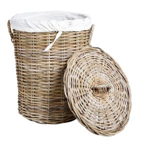 Laundry basket with lid  Kuala Grisé 45x 38x H59cm. 