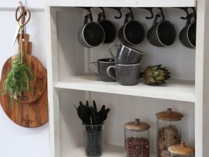 Shelf with drawers & ranging plates