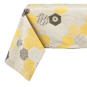 Square tablecloth BEEZZ YELLOW+GREY 145X145cm.