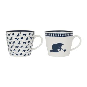 Set of 2 cups LE CHAT DARK BLUE 350ml.