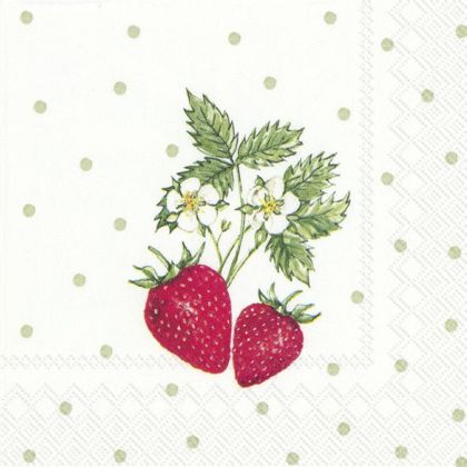 Салфетки LITTLE LOVELY STRAWBERRIES  25x25cm. 20броя.