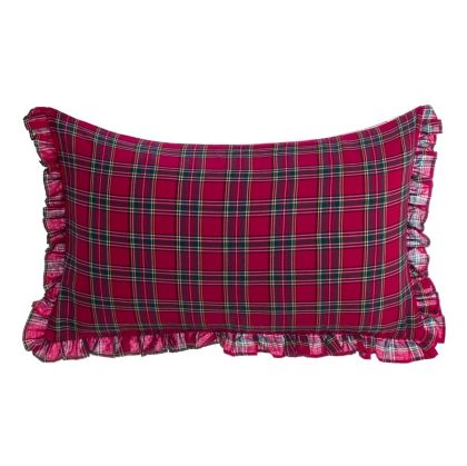 Калъфка за възглавница MAGIA TARTAN 50x80cm. с волани.