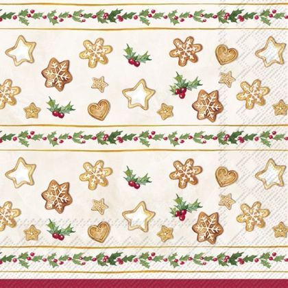 Салфетки COOKIE GARLAND 33х33cm. 20броя.