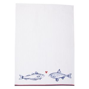 Кърпа WHITE BLUE FISH 50x70cm. love