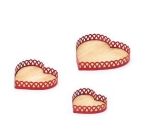 Поднос CUORE Н13/16/21cm. червен.