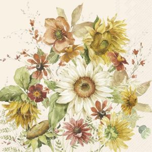 Салфетки LATE SUMMER FLOWERS 33х33cm. 20 броя.