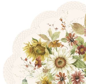 Салфетки LATE SUMMER FLOWERS D34cm. 12 броя.