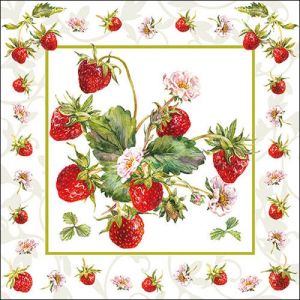 Салфетки Fresh Strawberries 33х33cm.