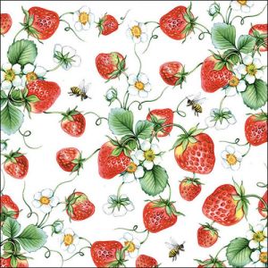 Салфетки Strawberries 33х33cm.
